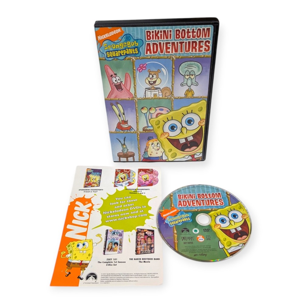 SpongeBob SquarePants Bikini Bottom Adventures DVD 2007 Nickelodeon Full Screen